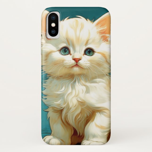 Coques Case-Mate iPhone Alphonse Mucha Art Nouveau Chat Blanc (Dos)