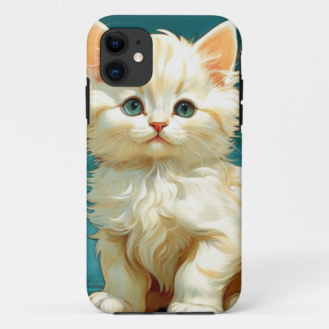 Coques Case-Mate iPhone Alphonse Mucha Art Nouveau Chat Blanc (Dos)