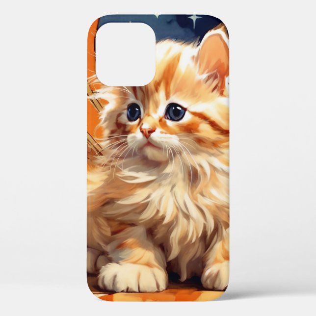 Coques Case-Mate iPhone Alphonse Mucha Art Nouveau Chat orange (Verso)