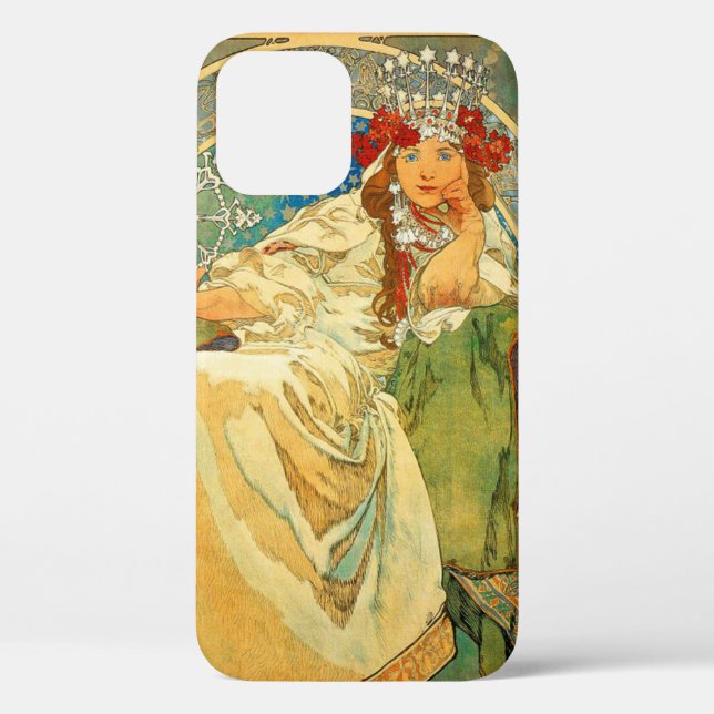 Coques Case-Mate iPhone Alphonse Mucha Art Nouveau Princesse Hyacinth (Verso)