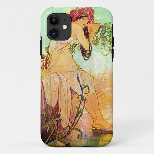 Coques Case-Mate iPhone Alphonse Mucha Girl By The Pond (Dos)