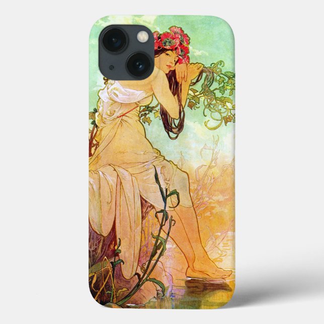 Coques Case-Mate iPhone Alphonse Mucha Girl By The Pond (Verso)