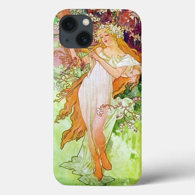 Coques Case-Mate iPhone Alphonse Mucha Girl in Garden (Verso)