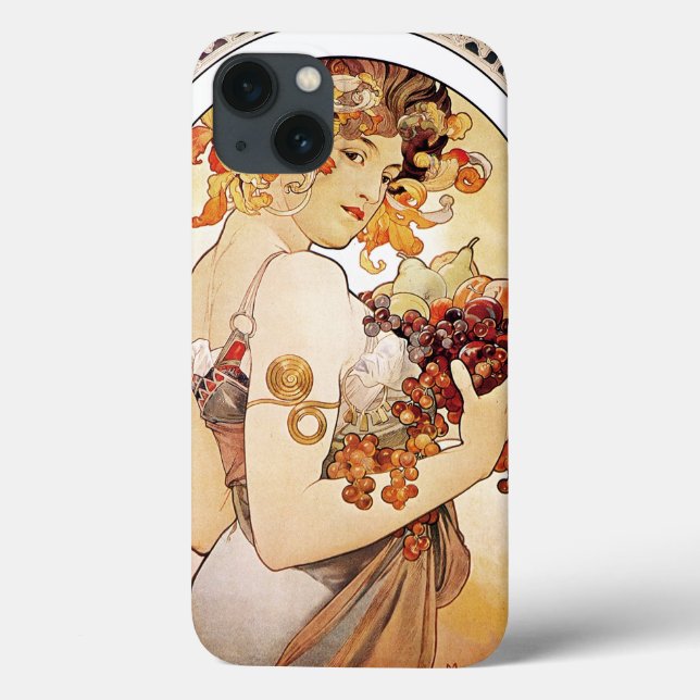 Coques Case-Mate iPhone Alphonse Mucha Lady Au Fruit (Verso)