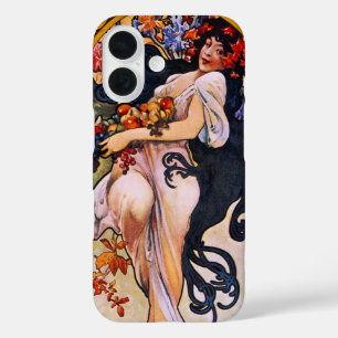 Coque Pour iPhone 16 Alphonse Mucha Saison d'automne, Art nouveau vinta