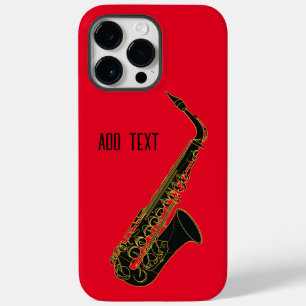 Coque Case-Mate iPhone Alto Saxophone sur Rouge Personnalisable