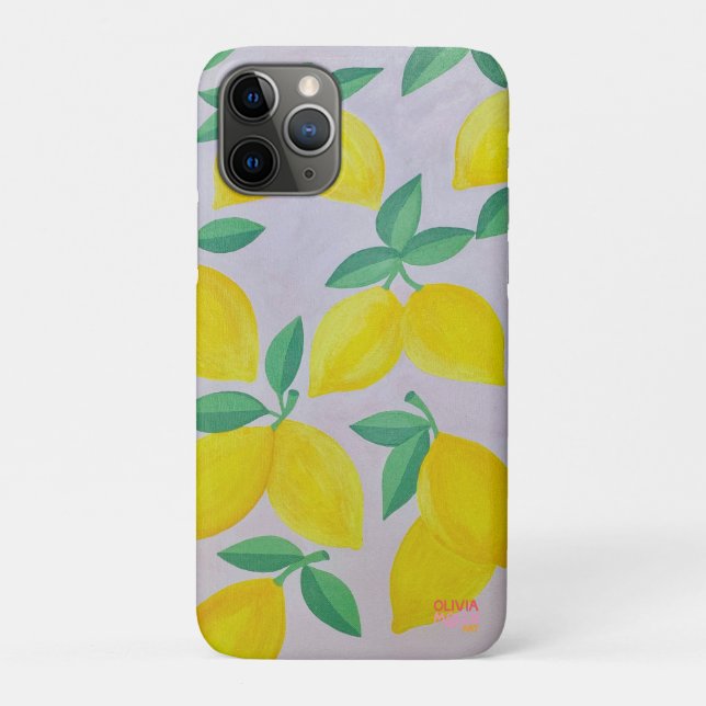 Coques Case-Mate iPhone Amalfi Lemon Phone Cover par Olivia Molly Art (Dos)