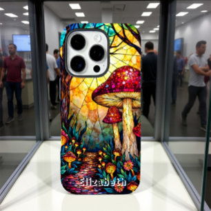 Coque iPhone 16 Pro Amanita Muscaria Forêt de verre tendu