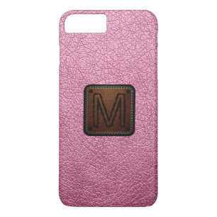 Coque Case-Mate Pour iPhone Amaranth rose cuir look Monogramme