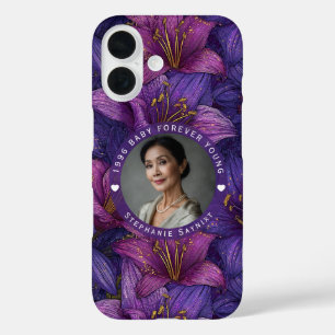 Coque Pour iPhone 16 Amaryllis chic Féminin Anniversaire Contemporain