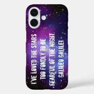 Coque Pour iPhone 16 amas de galaxies Citation Galilée