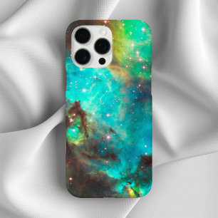 Coques iPhone 16 Pro Max Amas d'étoiles NGC 2074 Photo d'espace turquoise