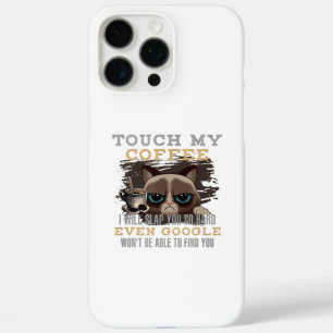 Coque iPhone 16 Pro Max Amateur de café drôle - Humour de chat
