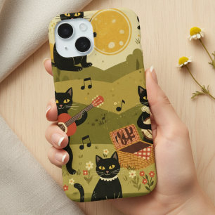 Coque Case-Mate iPhone Amateur de guitare d'art vintage chat