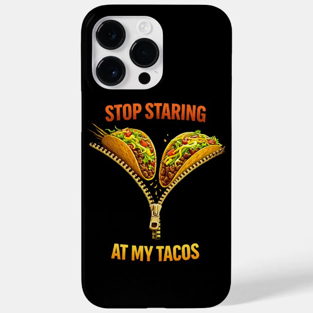 Coques Case-Mate iPhone Amateur de tacos drôle arrêtez de regarder (Verso)