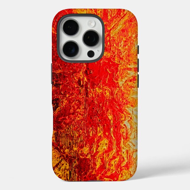 Coques Case-Mate iPhone amateurs d'art et de tendances rouge et jaune (Verso)