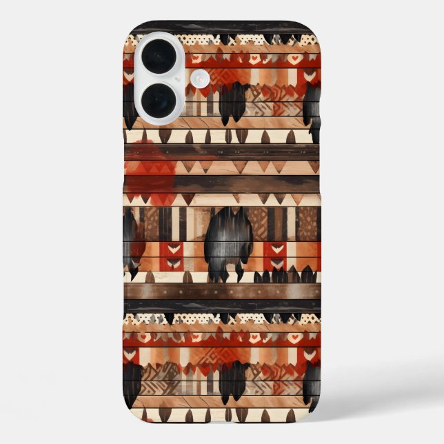 Coques Case-Mate iPhone Amateurs de motifs carrelés occidentaux  (Verso)