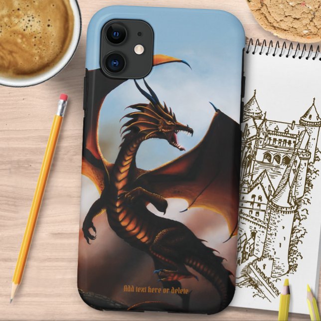 Coques Case-Mate iPhone Amber Dragon Imaginaire (Créateur téléchargé)