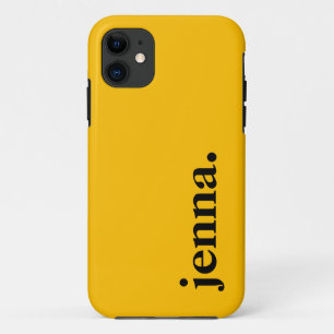 Case-Mate iPhone Case Ambre Jaune Couleur Solide Nom élégant