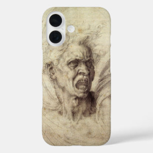 Coque Pour iPhone 16 Âme damnée de Michel-Ange, Tête d'homme
