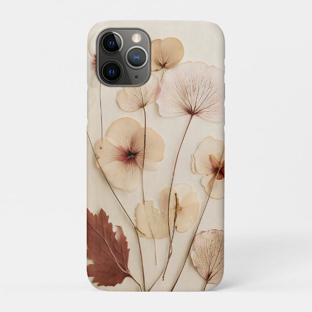 Coques Case-Mate iPhone Aménagement floral séché à ton calme (Dos)