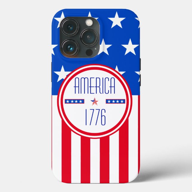 Coques Case-Mate iPhone Américain patriotique 1776   (Verso)