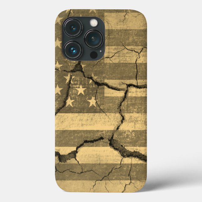 Coques Case-Mate iPhone American Flag on Cracked (Verso)