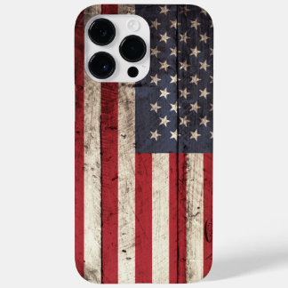 Coque Case-Mate iPhone American Flag on old Wood Grain