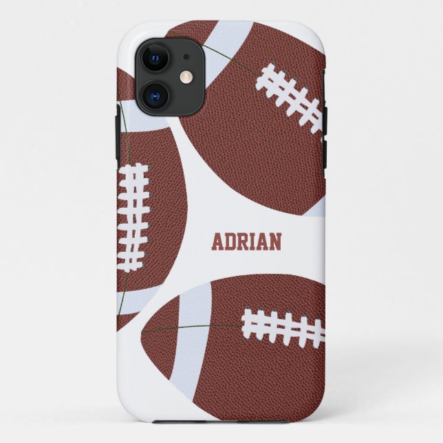 Coques Case-Mate iPhone American Football Gridiron Ball Personnalisé (Dos)