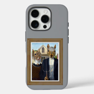 Coque iPhone 16 Pro American Squirrel Gothic - drôle