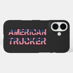 Coque Pour iPhone 16 American Trucker Lettres Drapeau Patriotic Road