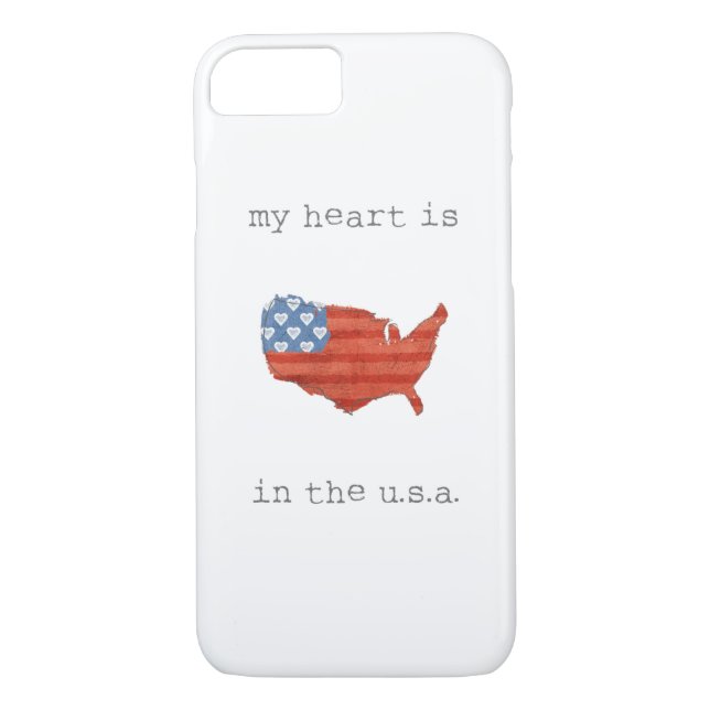 Coques Case-Mate iPhone | americana mon coeur est dans la carte des (Dos)