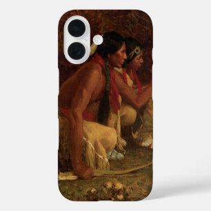 Coque Pour iPhone 16 Amérindien vintage, Chasse au cerf par Couse