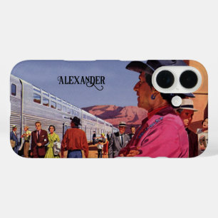 Coque Pour iPhone 16 Amérindien vintage dans une gare