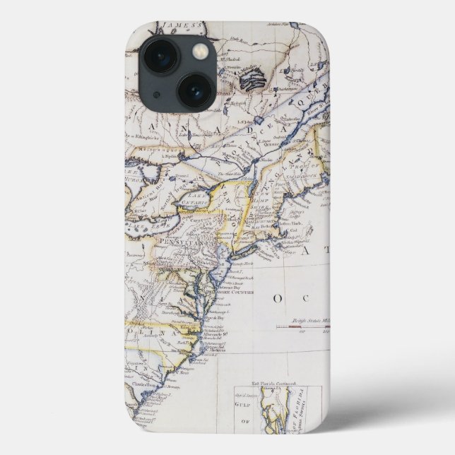 Coques Case-Mate iPhone AMÉRIQUE COLONIALE : MAP, c1770 (Verso)