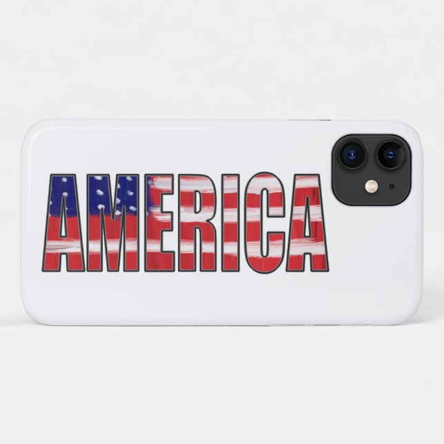 Coques Case-Mate iPhone AMÉRIQUE En Drapeau (Dos (Horizontal))