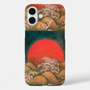 Coque Pour iPhone 16 Plus AMETERASU, SUN GODDESS rouge brun noir