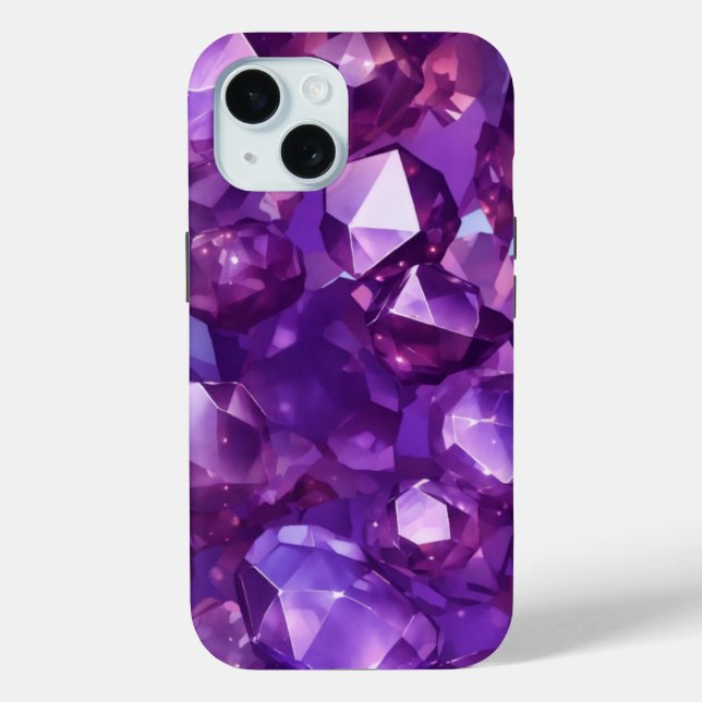 Coques Case-Mate iPhone Amethyst Aura Élégance cristalline (Verso)