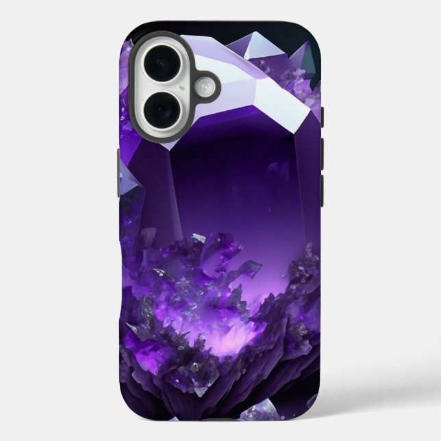 Coques Case-Mate iPhone Amethyst Aura Imaginaire riche violet cristal (Verso)