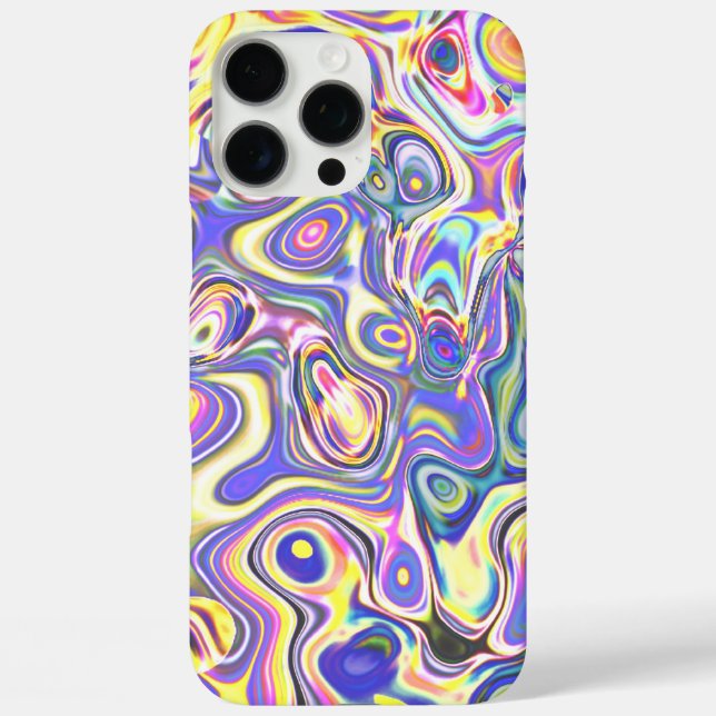 Coques Case-Mate iPhone Amethyst Multicolor Amoeba Motif (Verso)