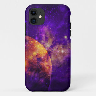 Coques Pour iPhone Amethyst Sky, Golden Planet n Nebula iPhone 5 coqu