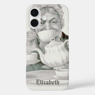 Coques iPhone 16 Amis de la fête du thé vintage, une tasse qui réco