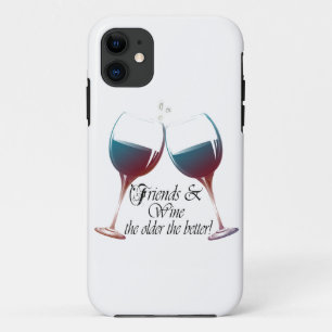Coques Pour iPhone Amis et vin, plus plus est ancien le meilleur,