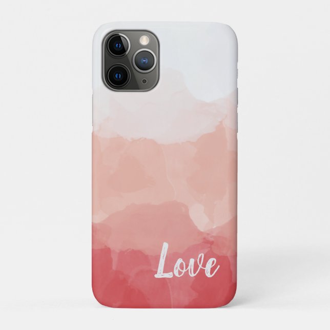 Coques Case-Mate iPhone Amour à l'aquarelle rose (Dos)