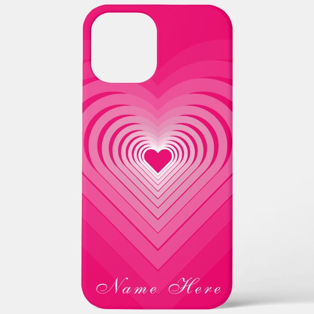 Coques Case-Mate iPhone Amour - Ajouter Votre Nom / Texte - Rose Romantiqu (Verso)