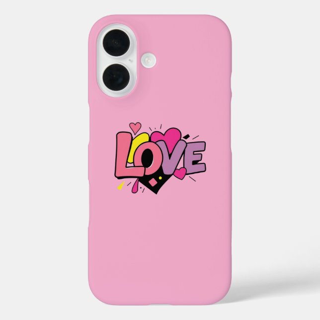 Coques Case-Mate iPhone Amour Art moderne aquarelle Saint-Valentin (Verso)