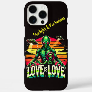 Coque iPhone 16 Pro Max Amour cosmique entre deux Aliens