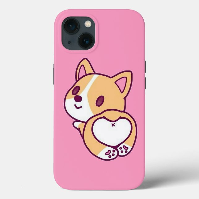 Coques Case-Mate iPhone Amour de chiot Corgi mignon (Verso)