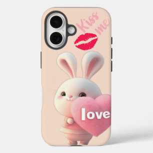 Coque Pour iPhone 16 “Amour de Lapin Mignon - Embrasse-moi