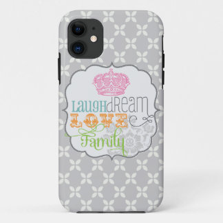 Coque Case-Mate Pour iPhone Amour de rêve de rire et gris chics minables